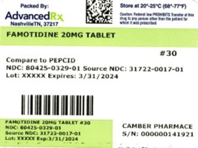 Label 1 (Famotidine 20mg 80425 0329 01)